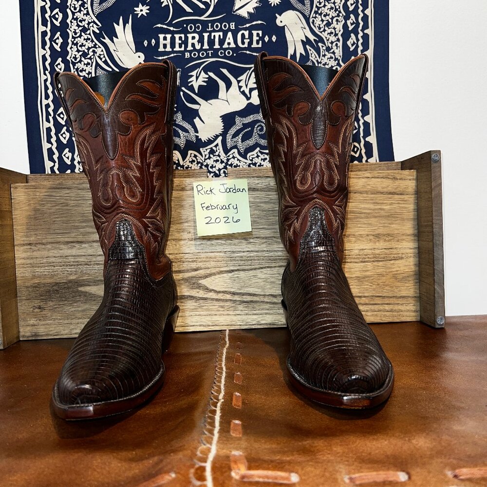 [SOLD] Lucchese Handmade Classics Sport Rust Genuine Lizard in Men's Size 11.5D